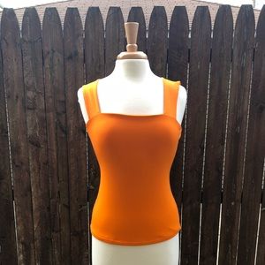 Tangerine square neck tank top